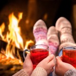 Mulled Wine At Romantic Fireplace